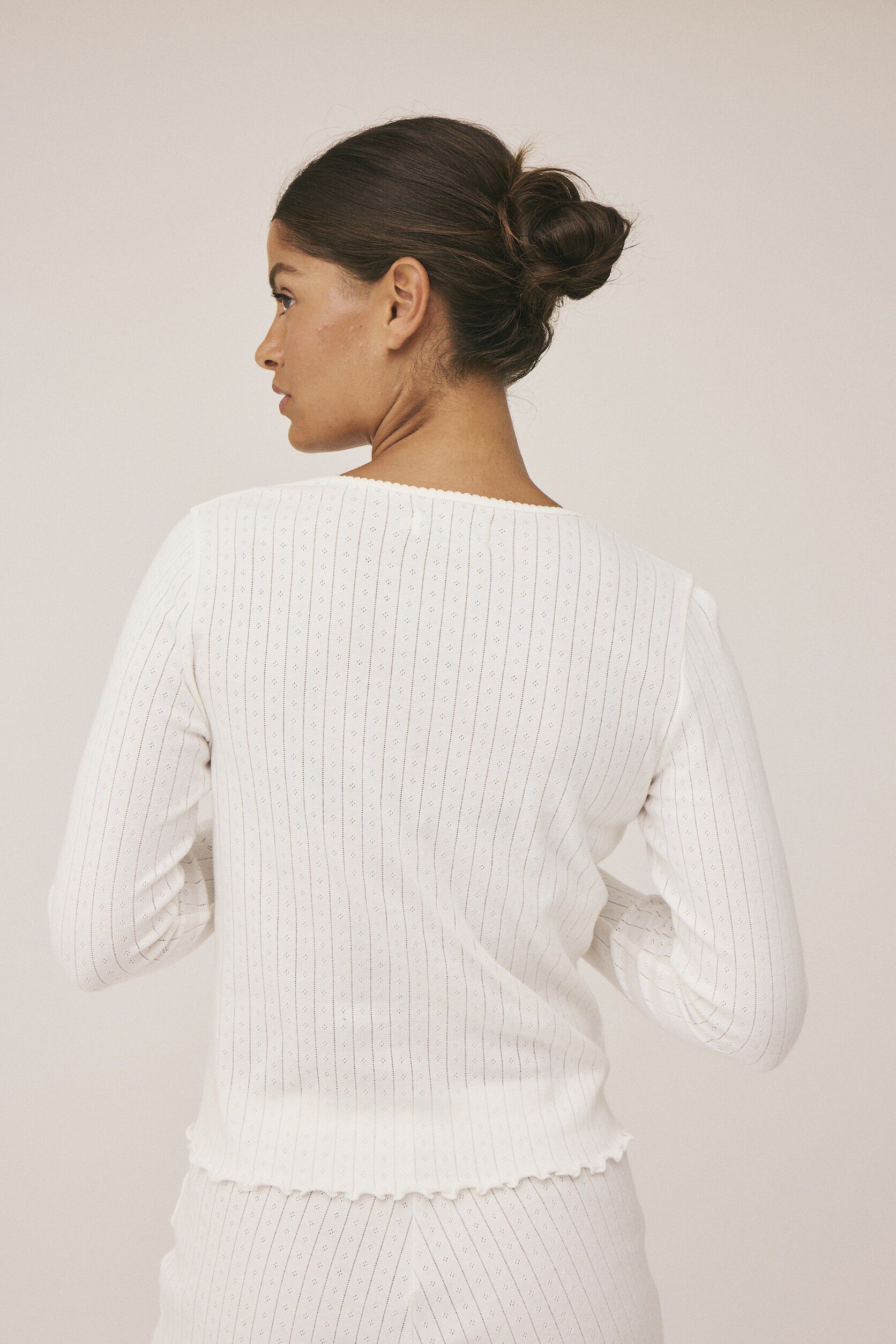 Eloise 10 Cardigan Pointelle - 100% &Oslash;kologisk Bomuld GOTS