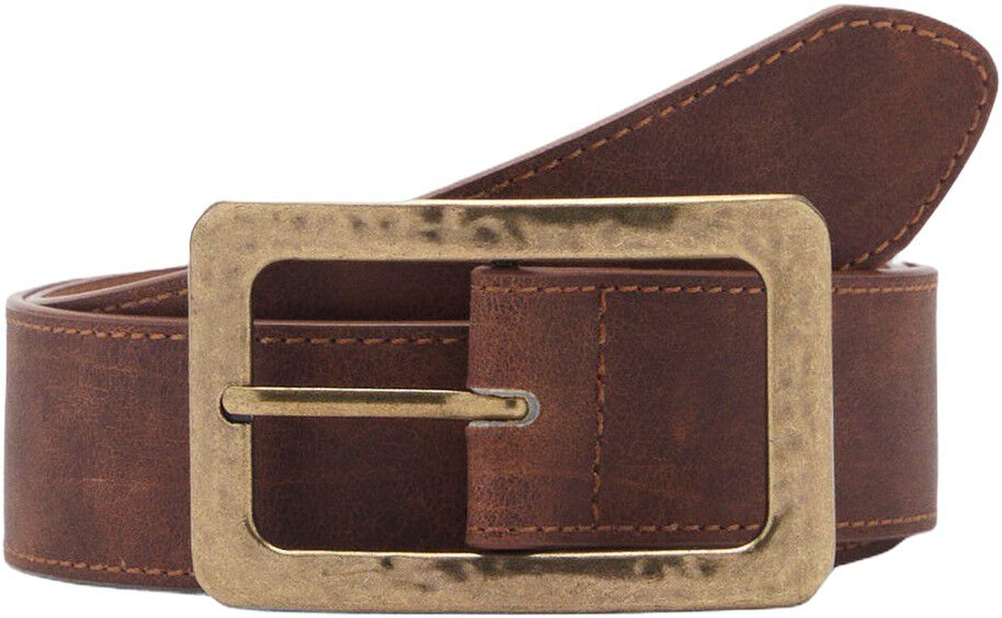 Textured square buckle belt