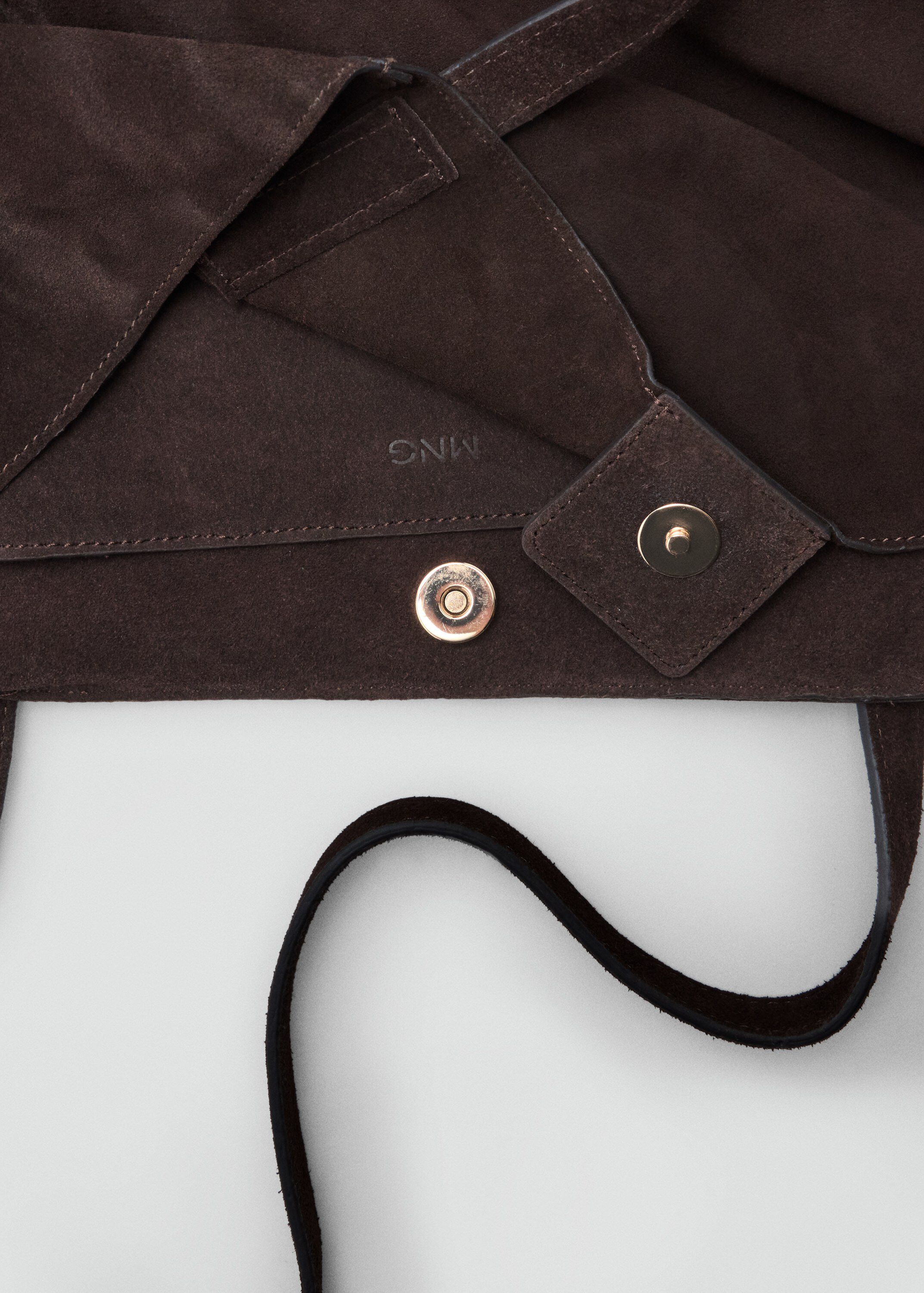 Leather shopper bag
