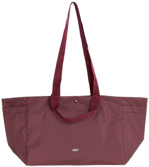Grid Weekend Bag-Small-Burgundy