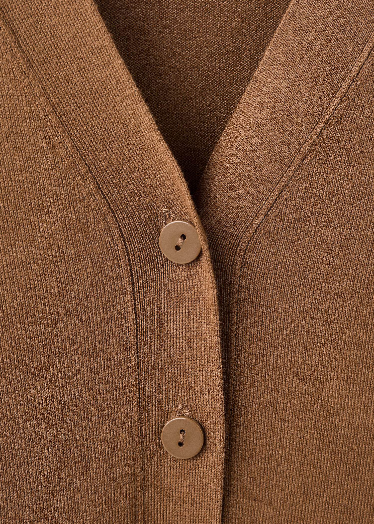 V-neck knitted cardigan