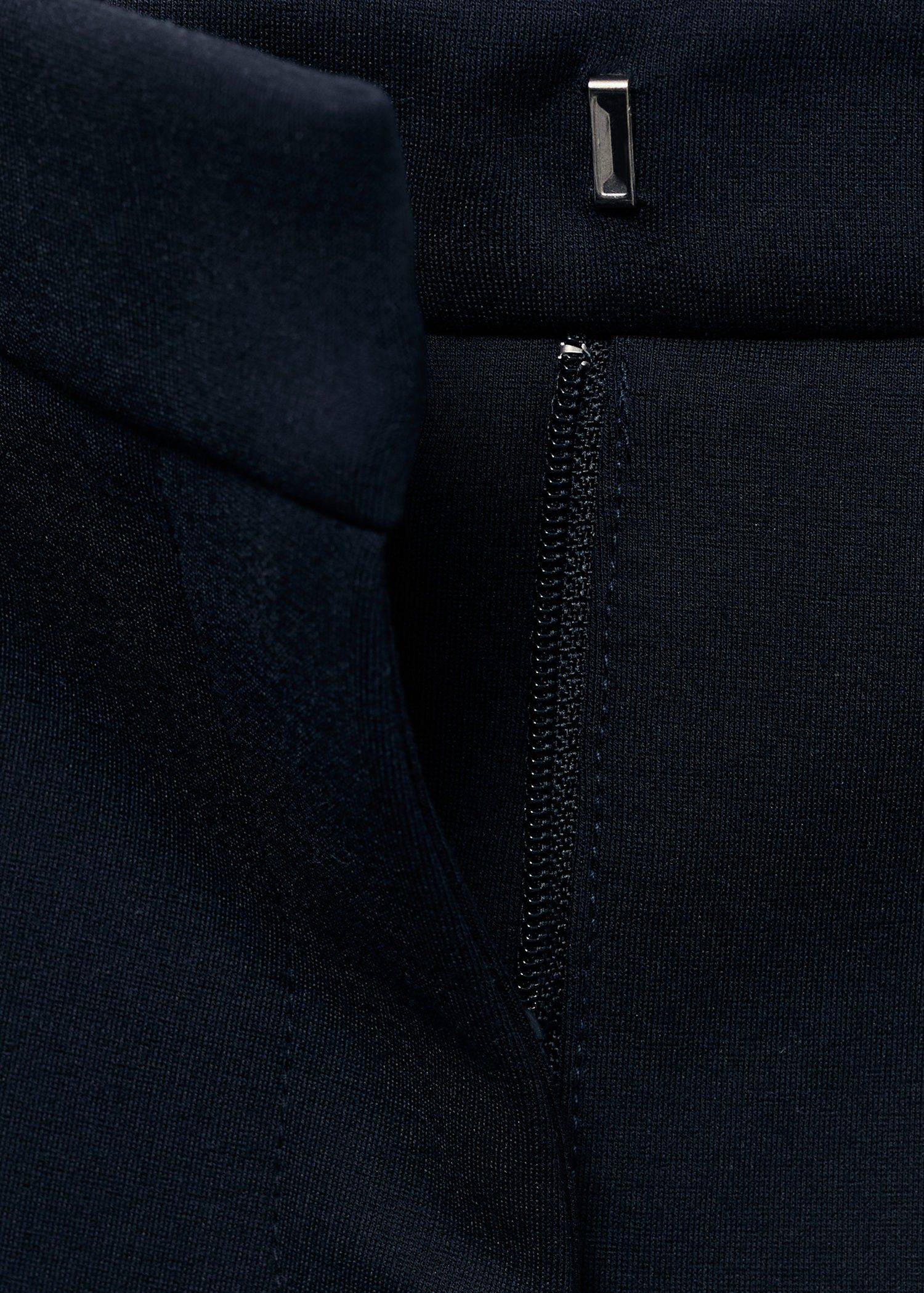 Straight mid-rise trousers