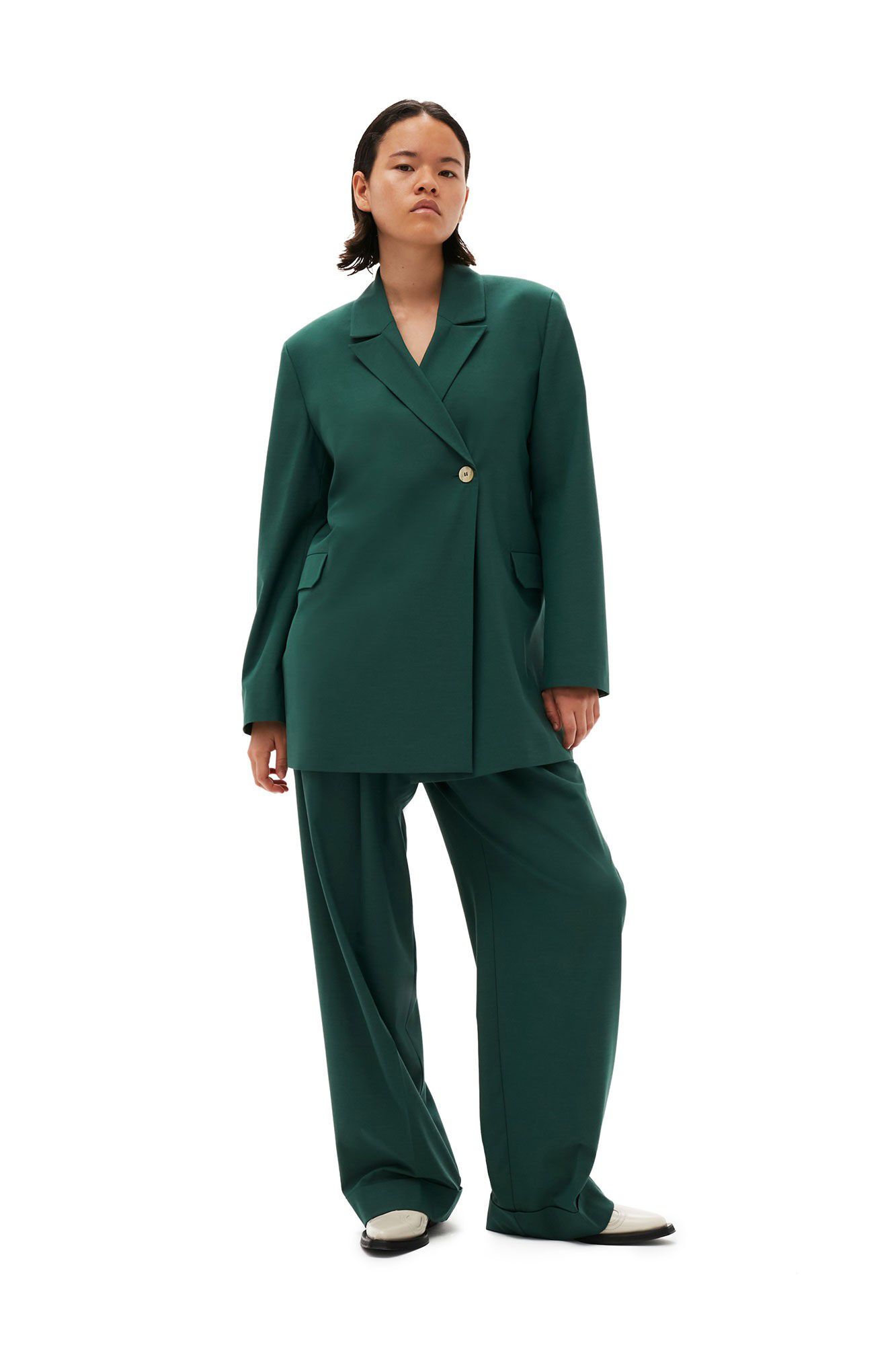 Drapey Melange Blazer