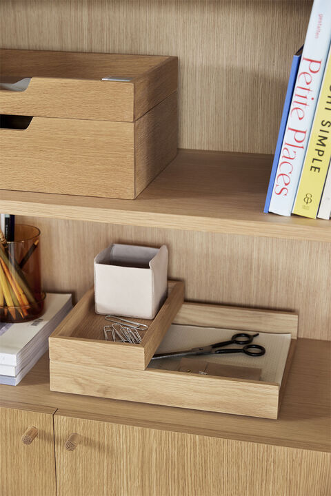 Note Storage Box Natural set of 2