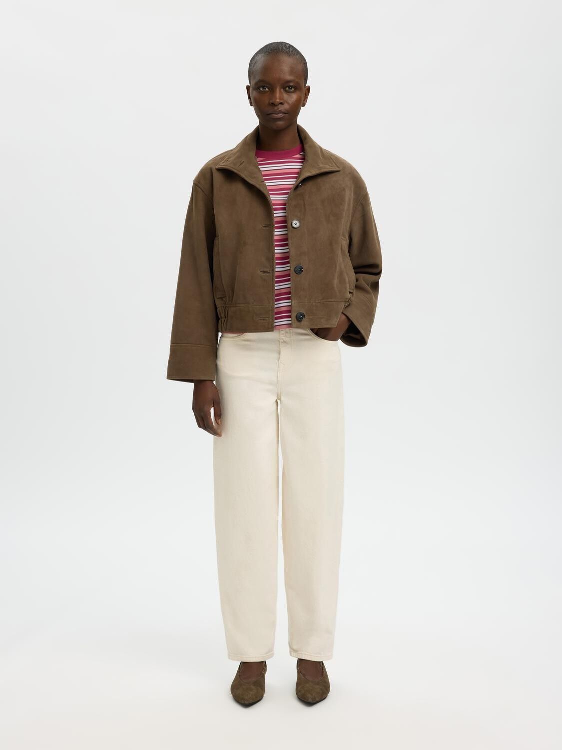 SLWESSENTIAL SS STRIPED BOXY TEE NO