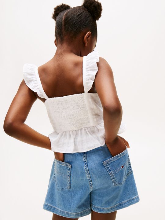 TEXTURED COTTON TOP SLVLS