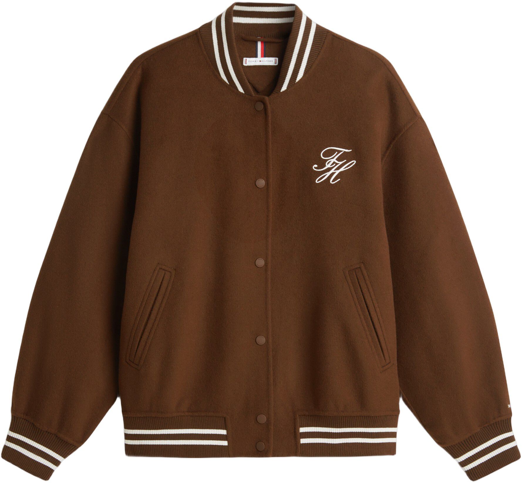 Double-Faced Wool Blend Bomber Jacket