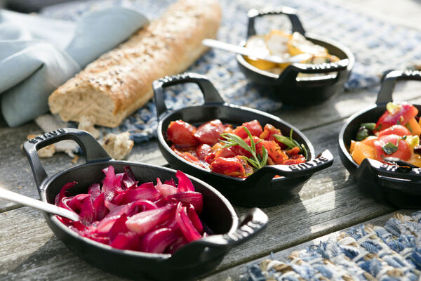 Ovnfad 15 cm Sort Oval Støbejern