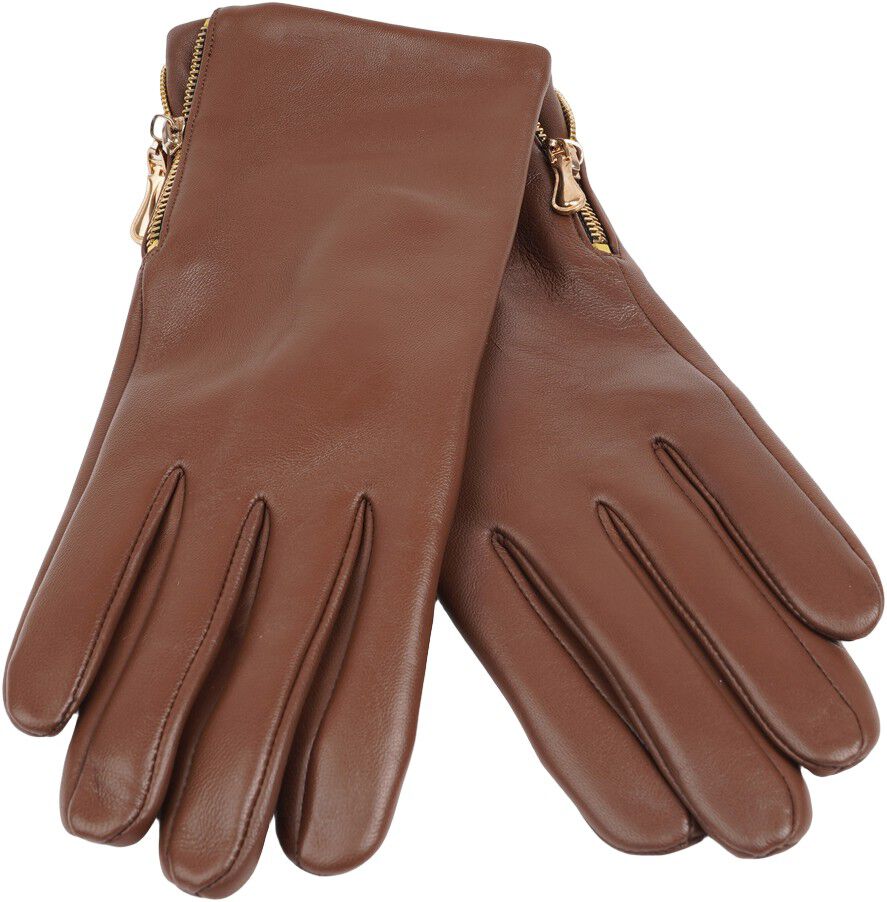 MORASSO - FEMININE LEATHER GLOVES WITH ZIP DETAIL