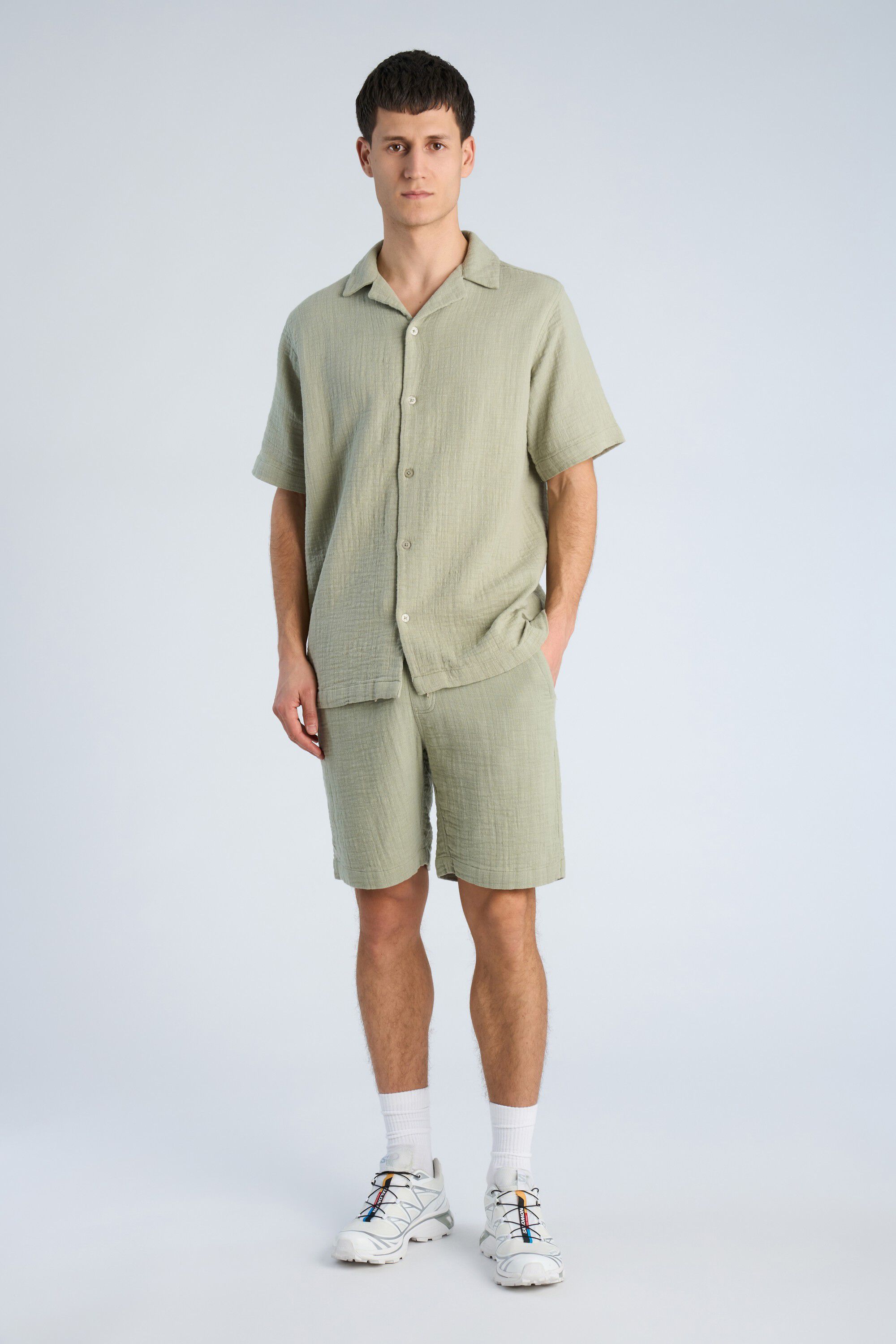 Cotton muslin shorts