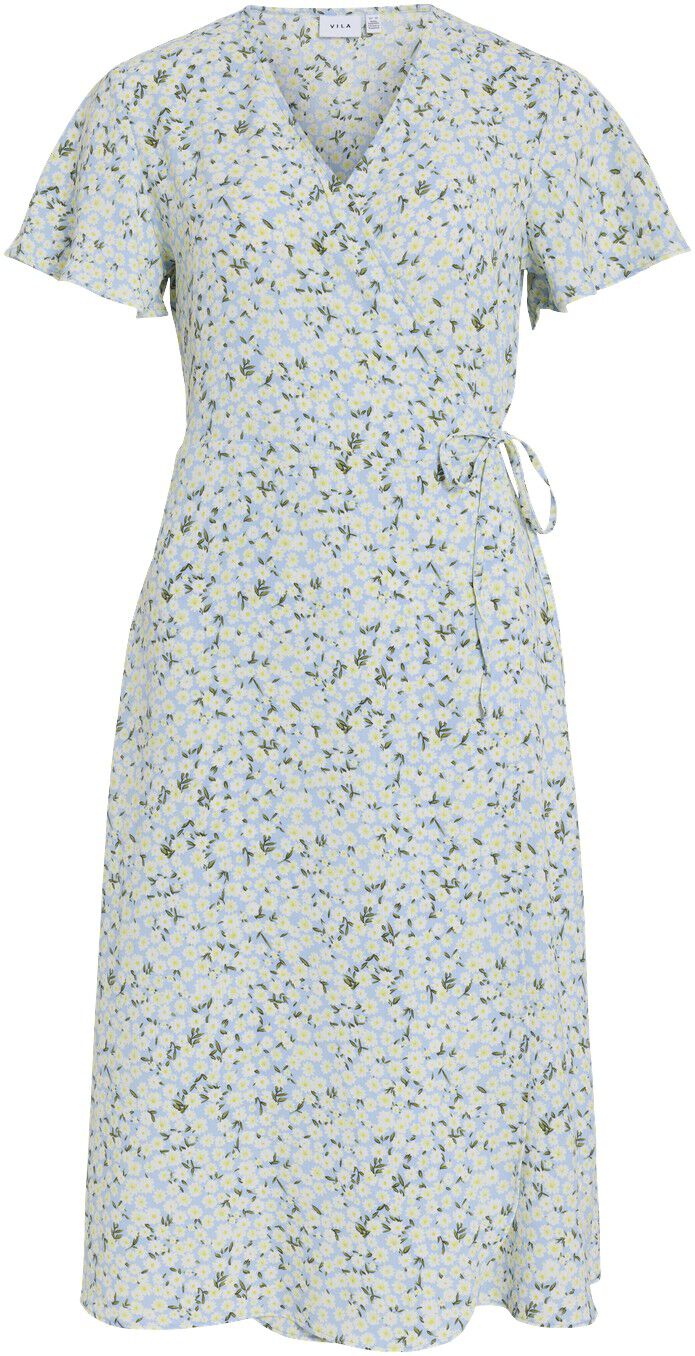 VILOVIE S/S WRAP MIDI DRESS - NOOS