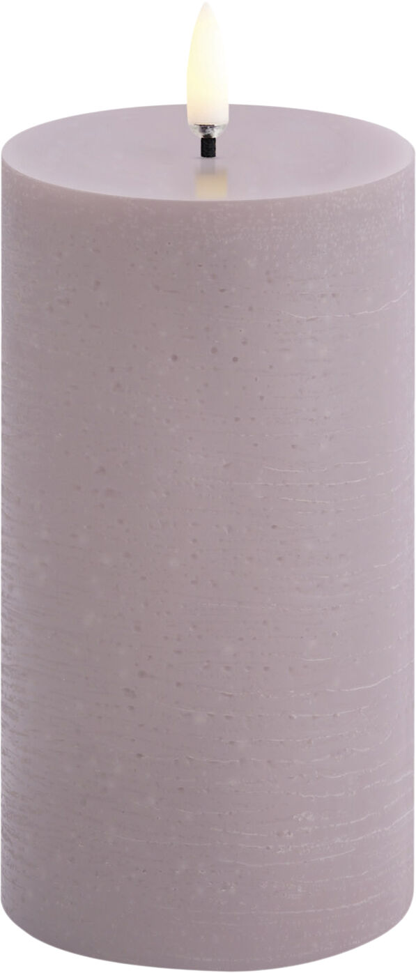 LED pillar candle, Light lavender, Rustic, 7,8 x 15,2 cm 4/2
