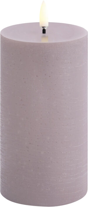 LED pillar candle, Light lavender, Rustic, 7,8 x 15,2 cm 4/2