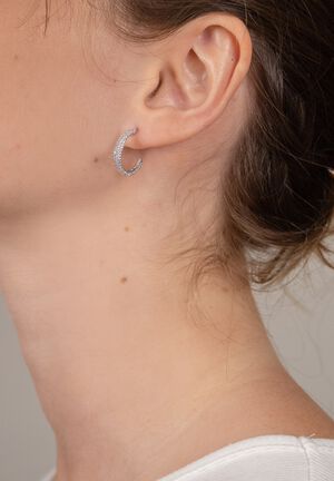 Ocean Flow Medium Sparkle Hoop