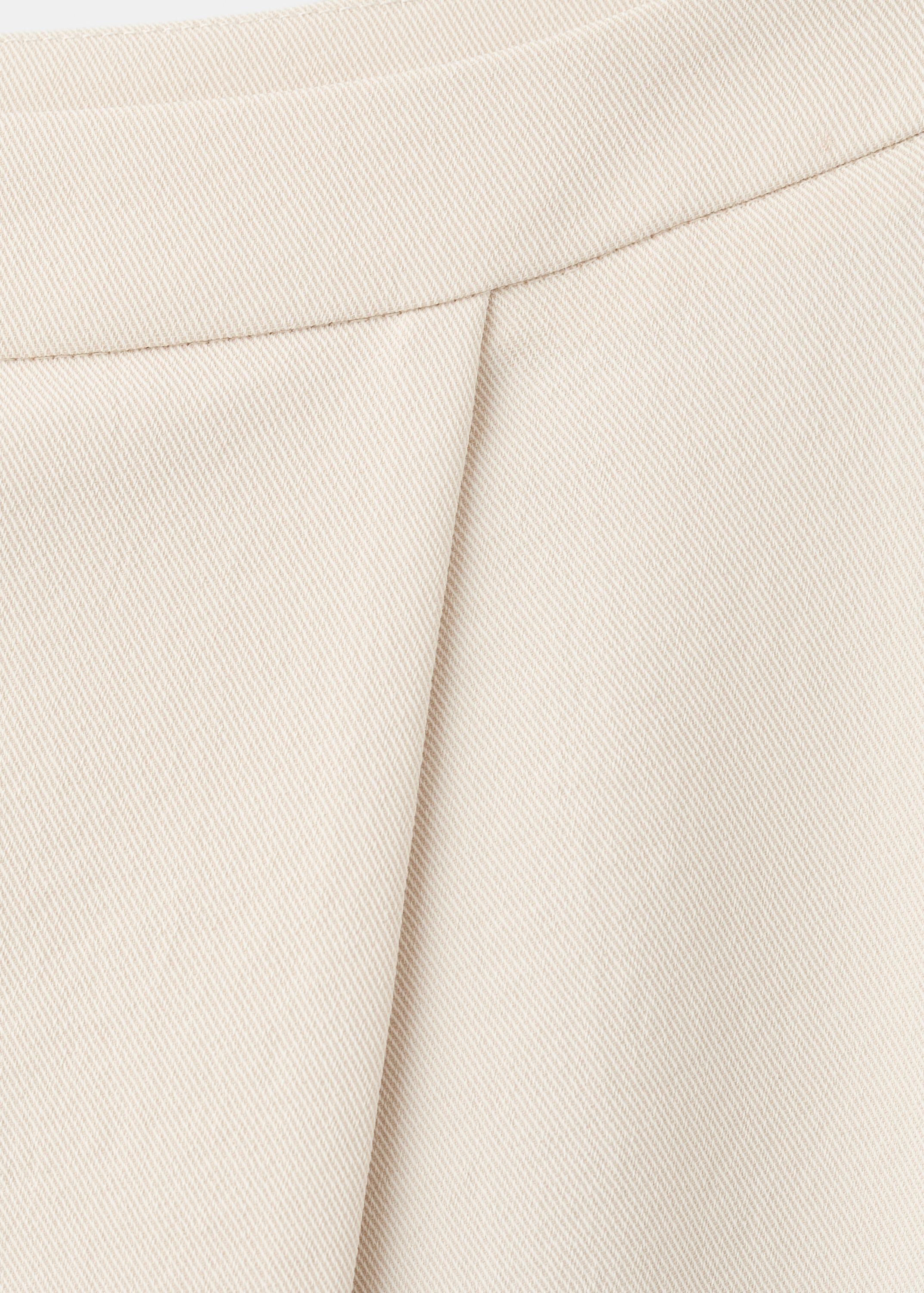 Straight-leg crossover trousers