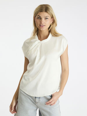 Fleur Drapy Satin Blouse