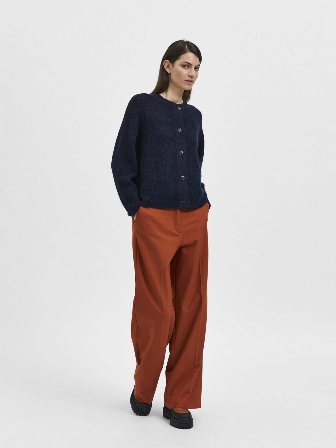 SLFLULU LS ALPACA BLEND KNIT SHORT CARDIGAN B NO