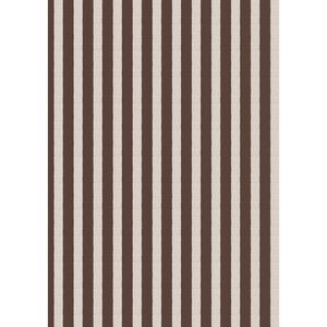 Papirrulle brune striber tekstil-look 5 m/rulle