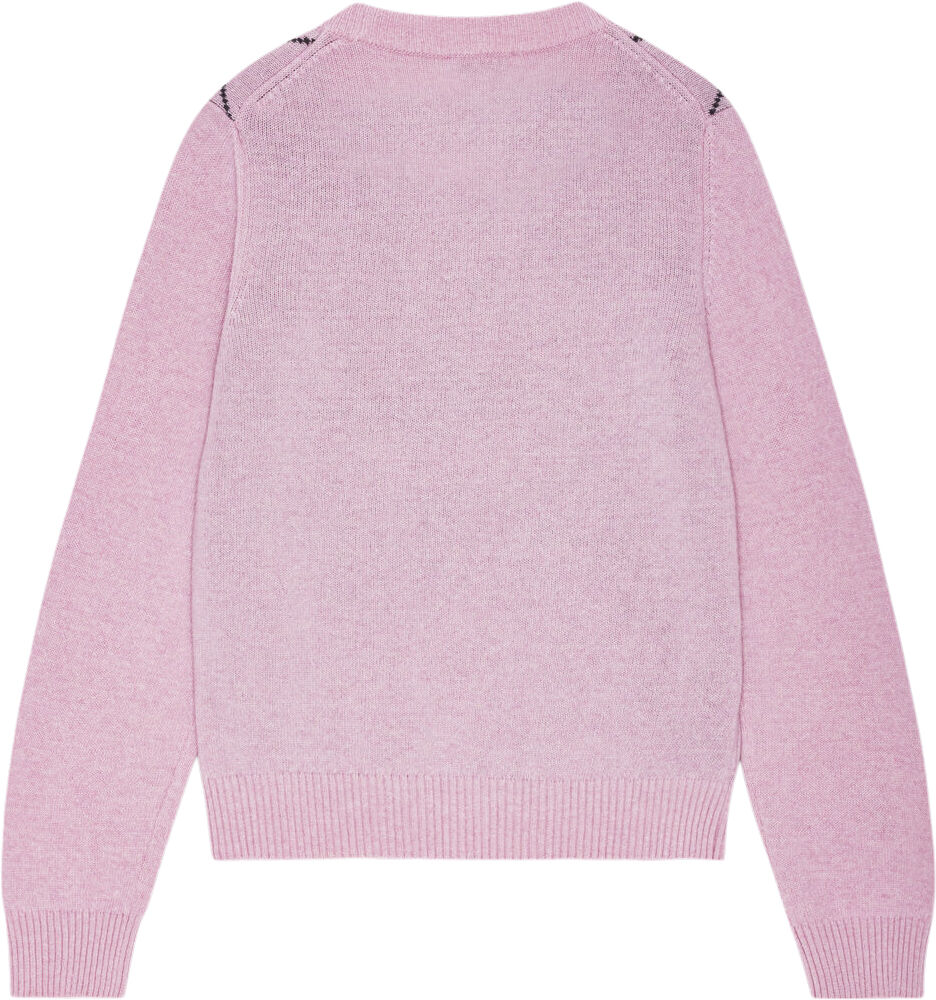 Graphic Wool Mix Bow Crewneck