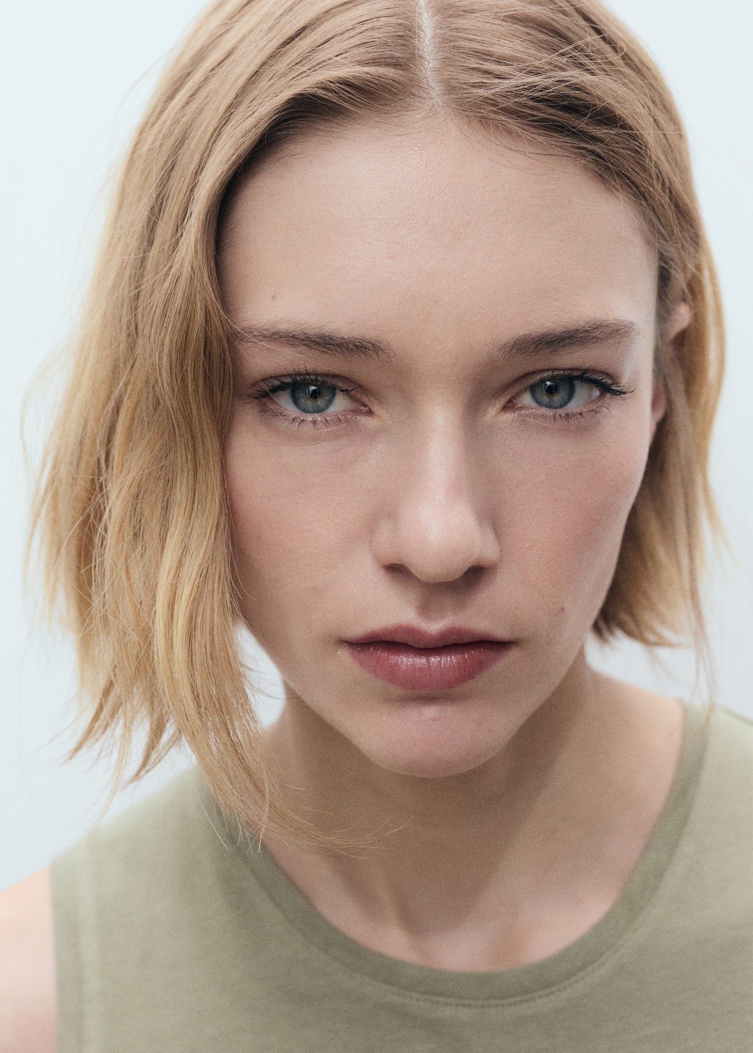 Cotton midi-dress with knot detail