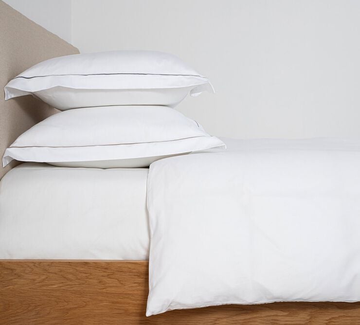 Egyptisk sengesæt 140x220 White/Grey