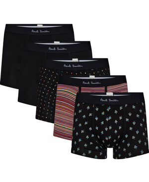 MEN TRUNK 5PK BLACK MIX