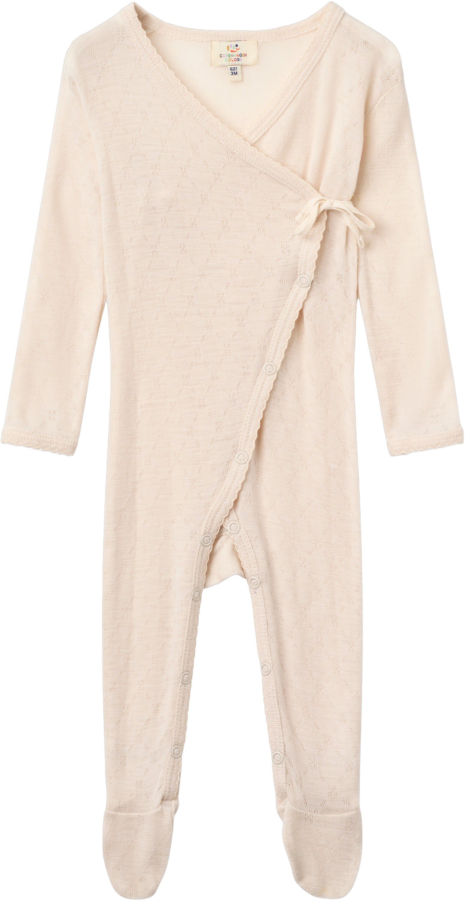 Lt. Knitted Pointelle Cross-Over Full Body