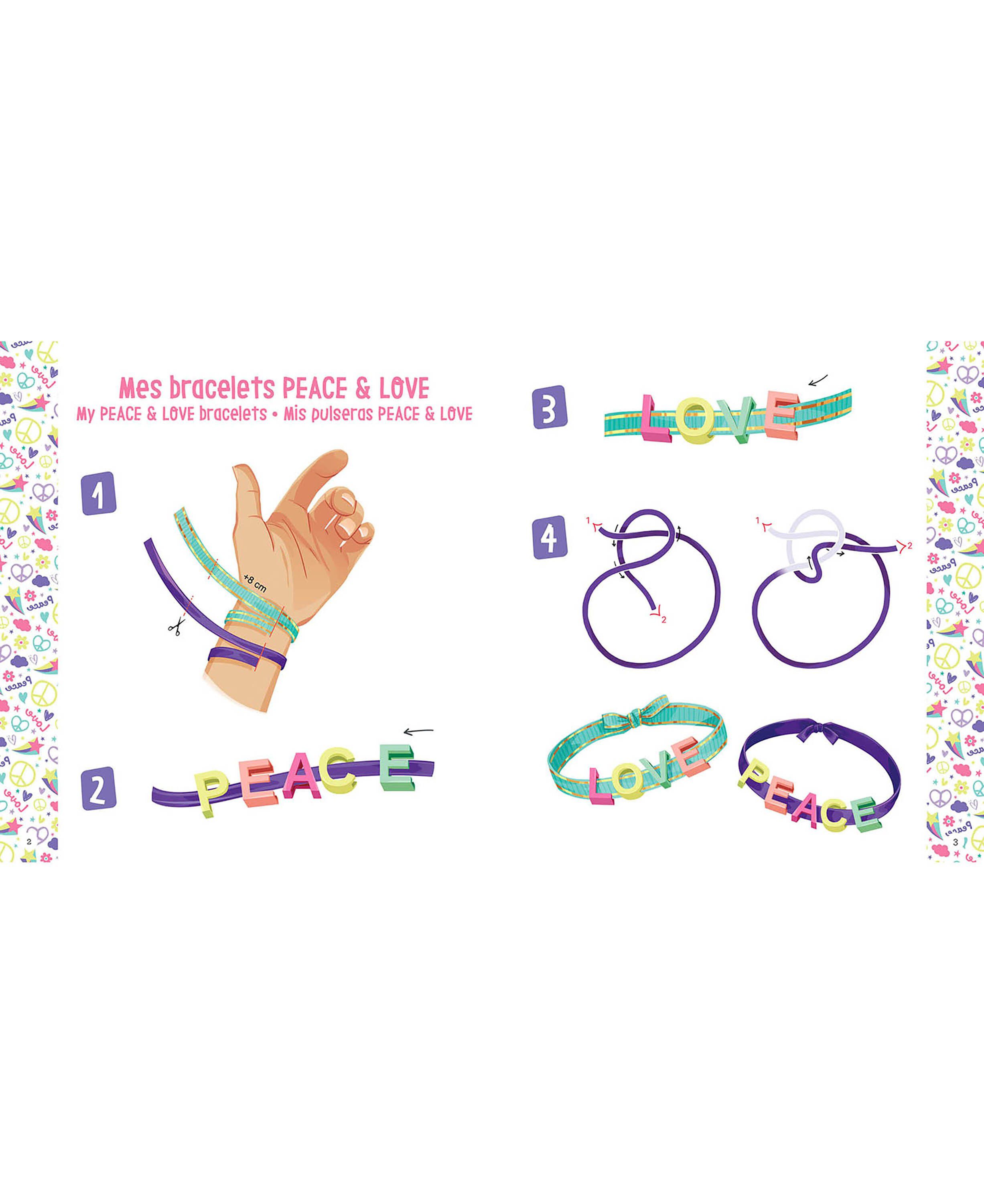 Auzou - Jewellery Factory - Peace & Love armb&aring;nd