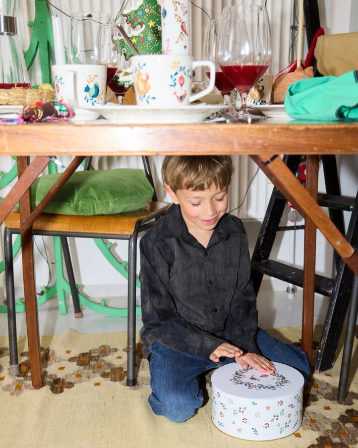 GC Cottage Opbevaringsdåse Ø20/Ø22 hvid m. deko 2 stk.