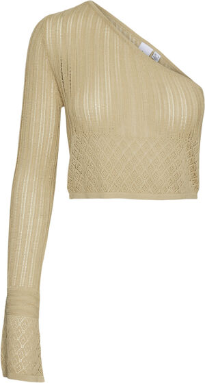 SNRAYEE OFF SHOULDER KNIT CROP TOP