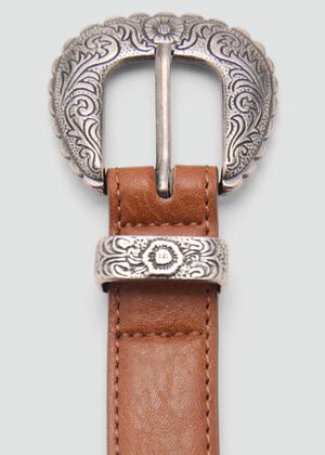 Embossed buckle belt