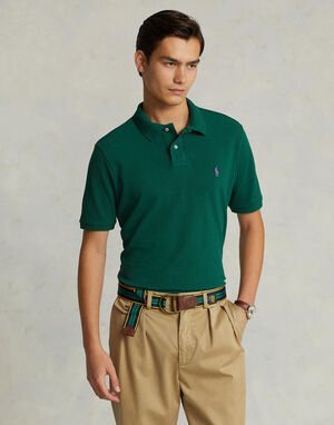 Custom Slim Fit Mesh Polo Shirt