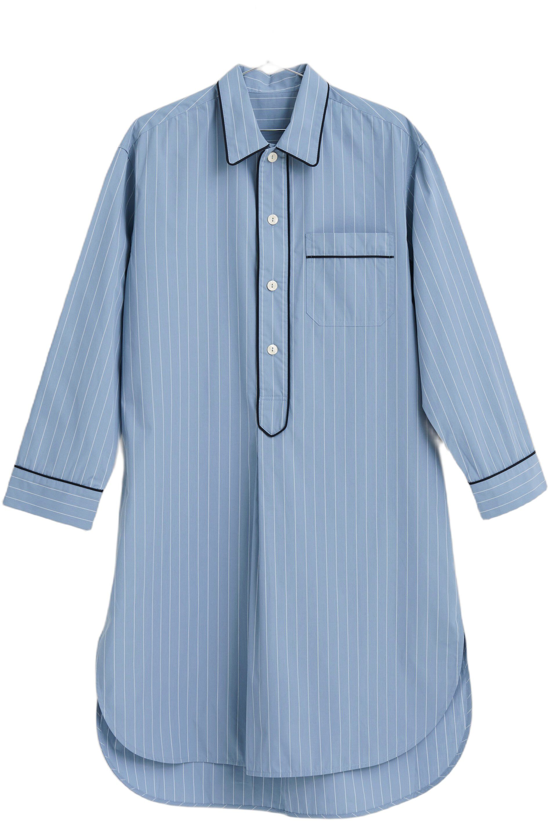 Fineline Long Nightshirt-S/M-Blue
