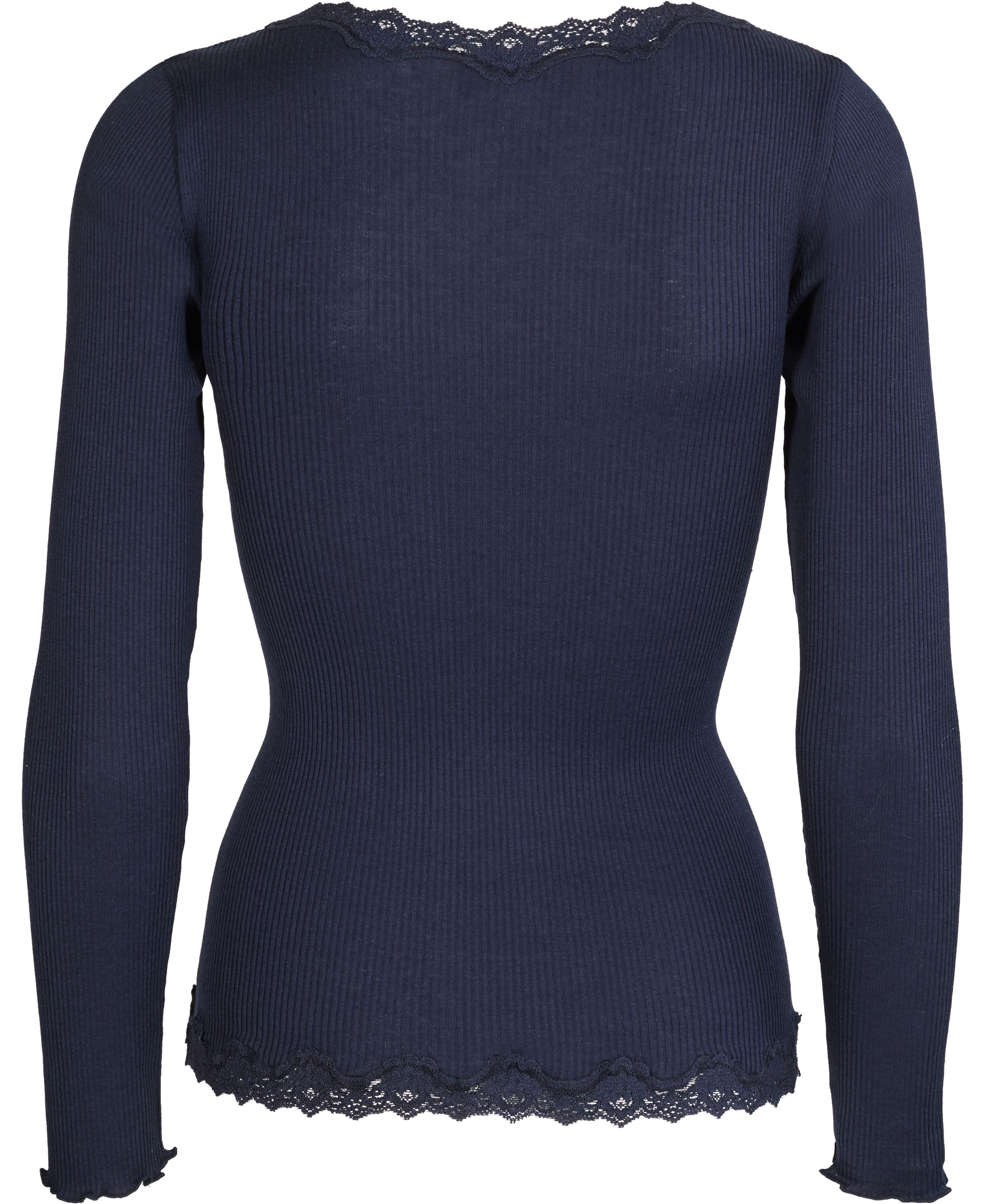 Silk cardigan regular ls w/rev vintage lace