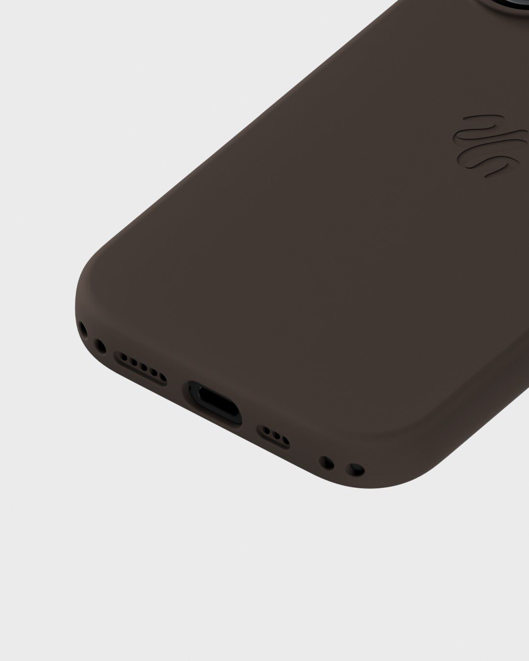Silicone Case MagSafe Compatible iPhone 17 Chocolate