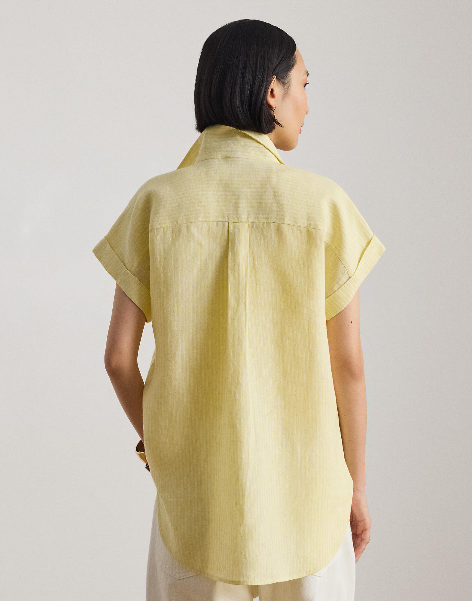 Relaxed Fit Striped Short-Sleeve Shirt