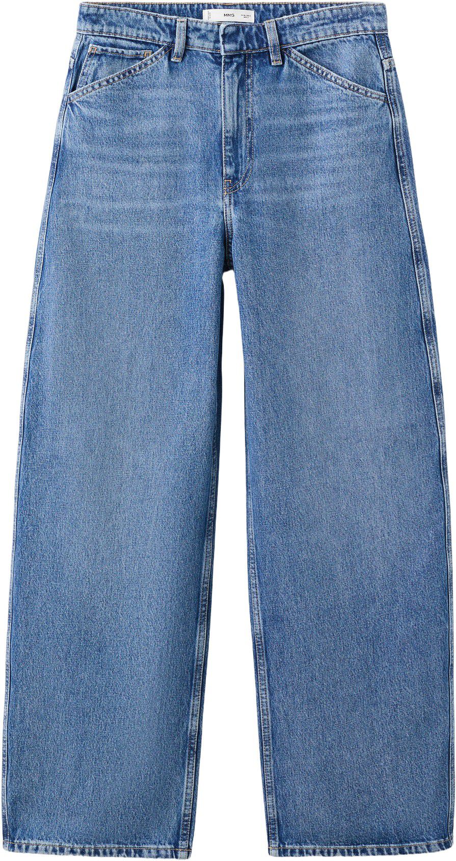 Mid-rise balloon jeans