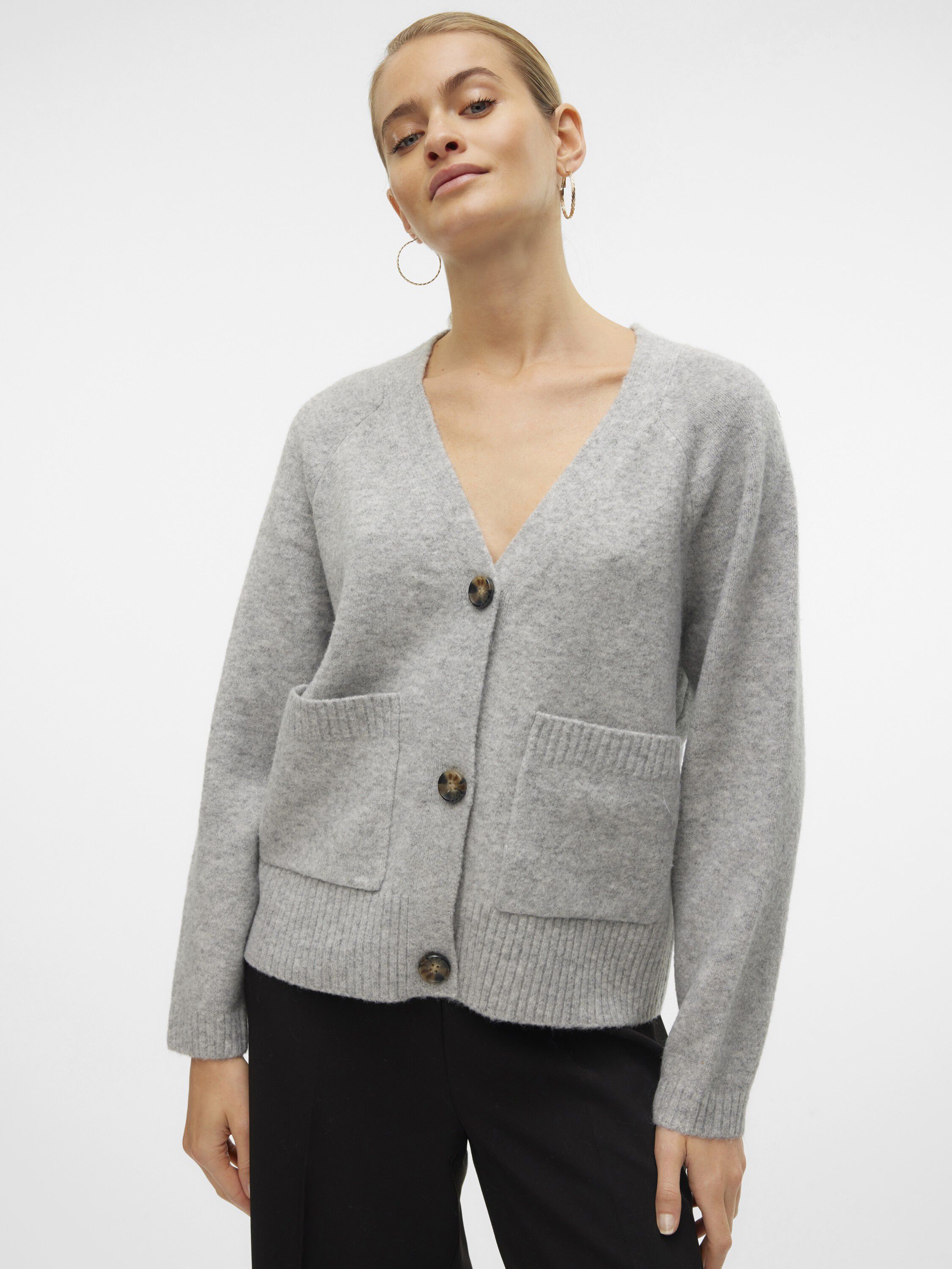 VMBOOM LS V-NECK BUTTON CARDIGAN GA