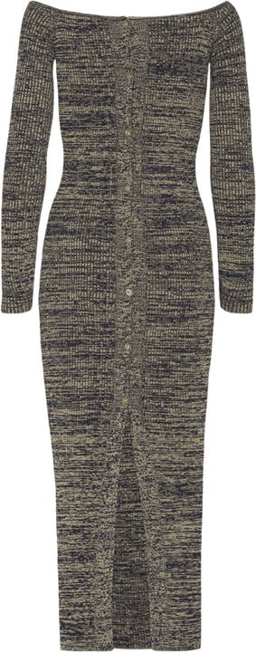 Firm Rib Off-Shoulder Dress