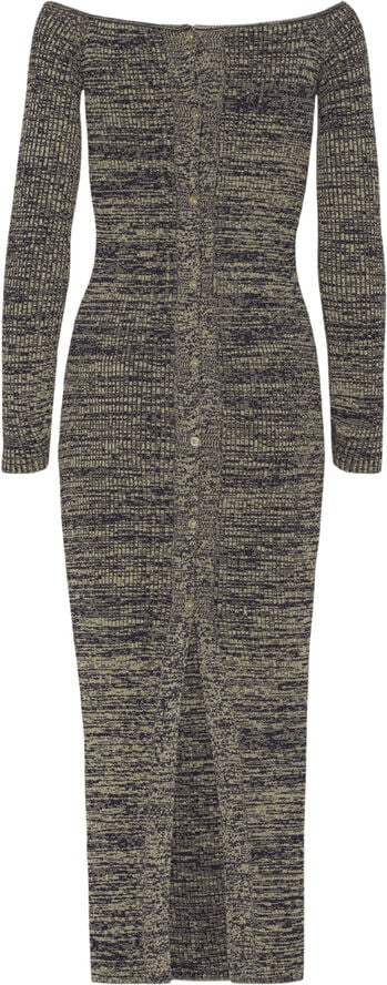 Firm Rib Off-Shoulder Dress