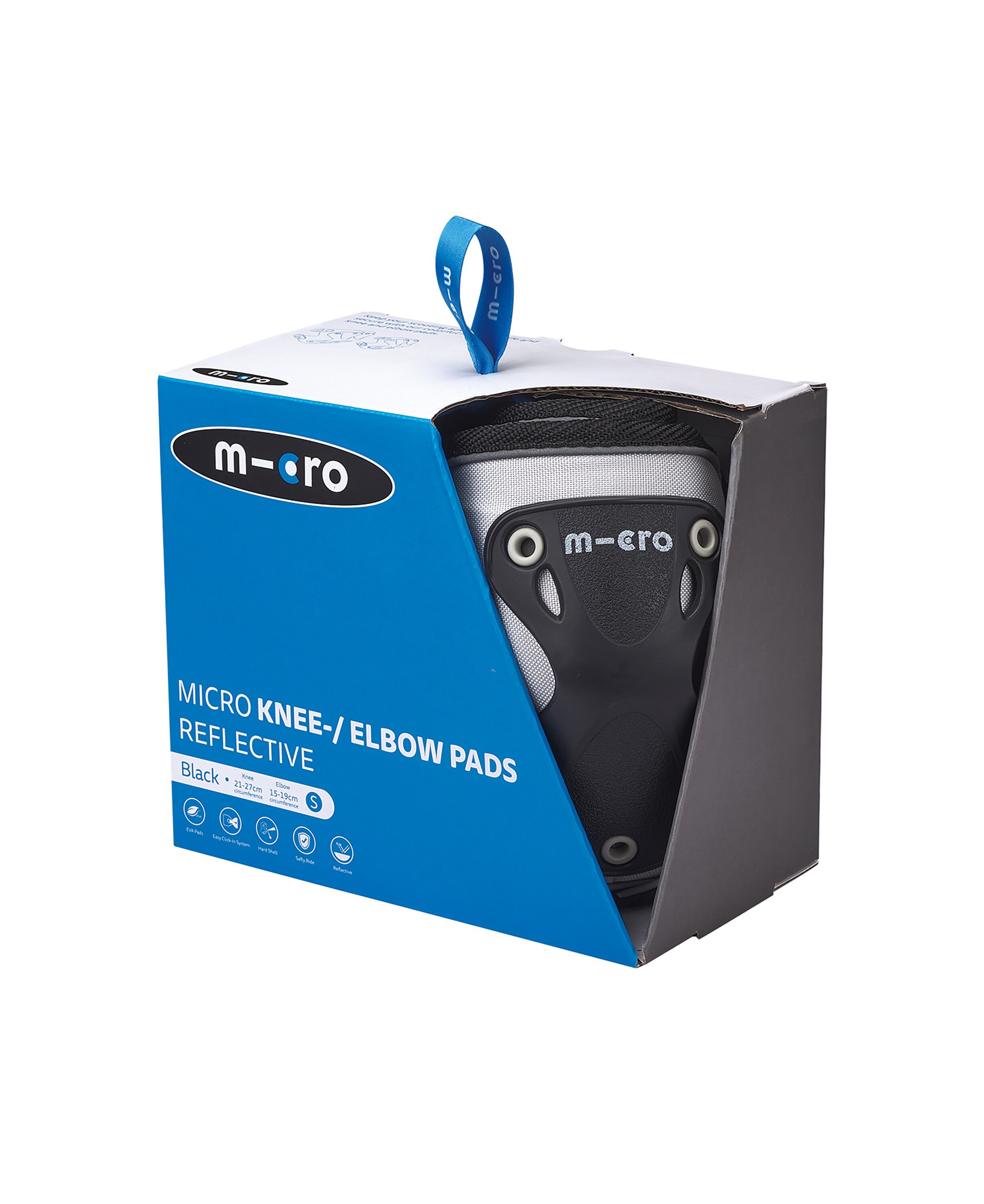 Micro - Kn&aelig;- og Albuebeskyttere - Reflective Black S