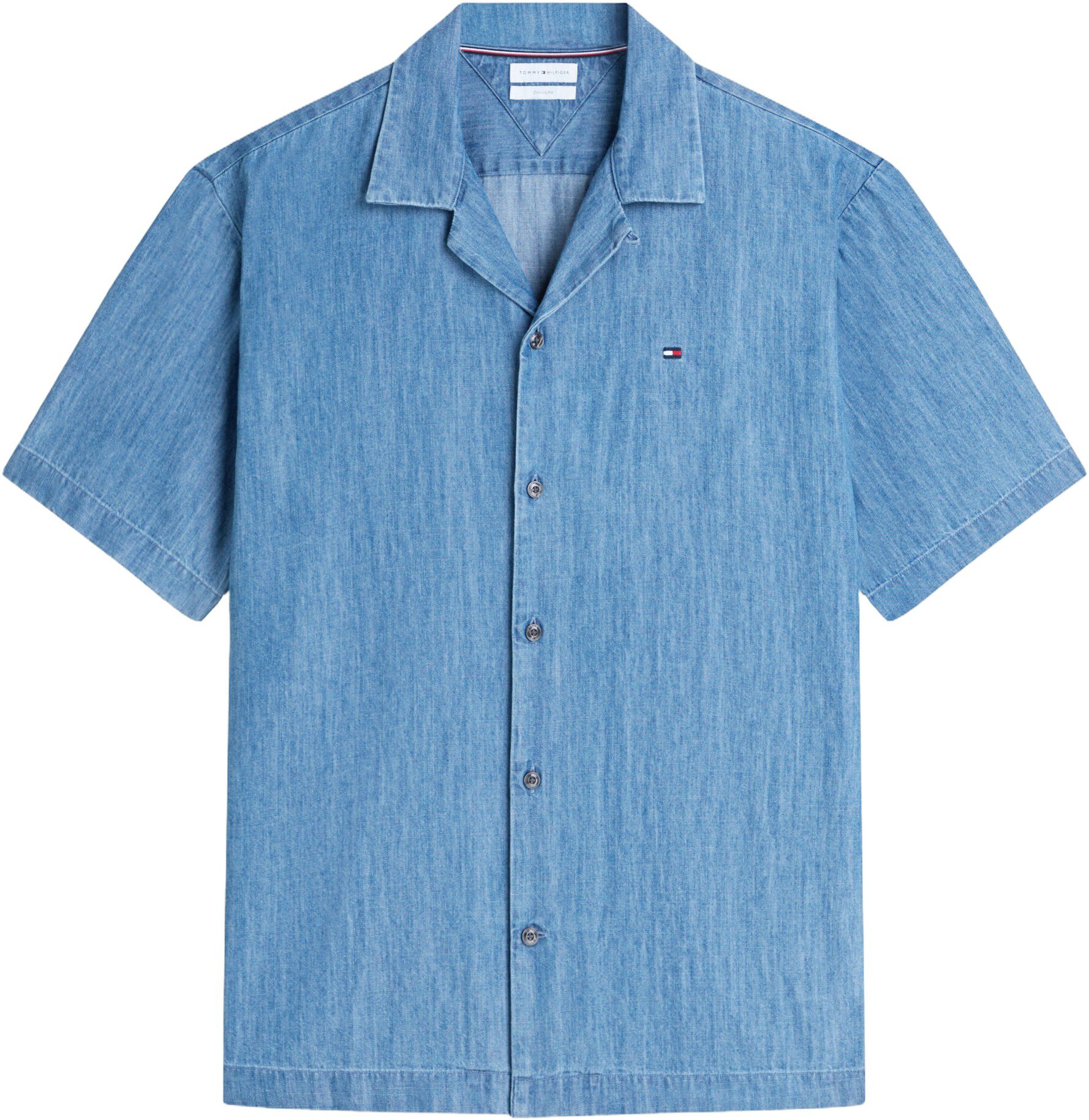DENIM CAMP COLLAR SHIRT