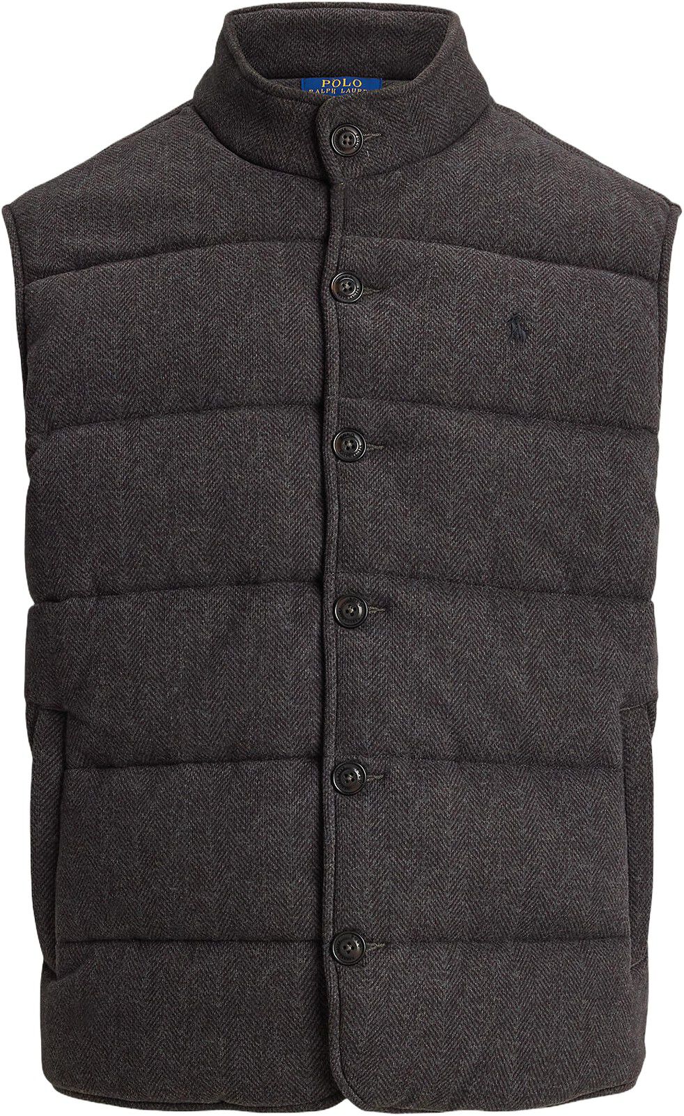 Herringbone-Print Estate-Rib Vest