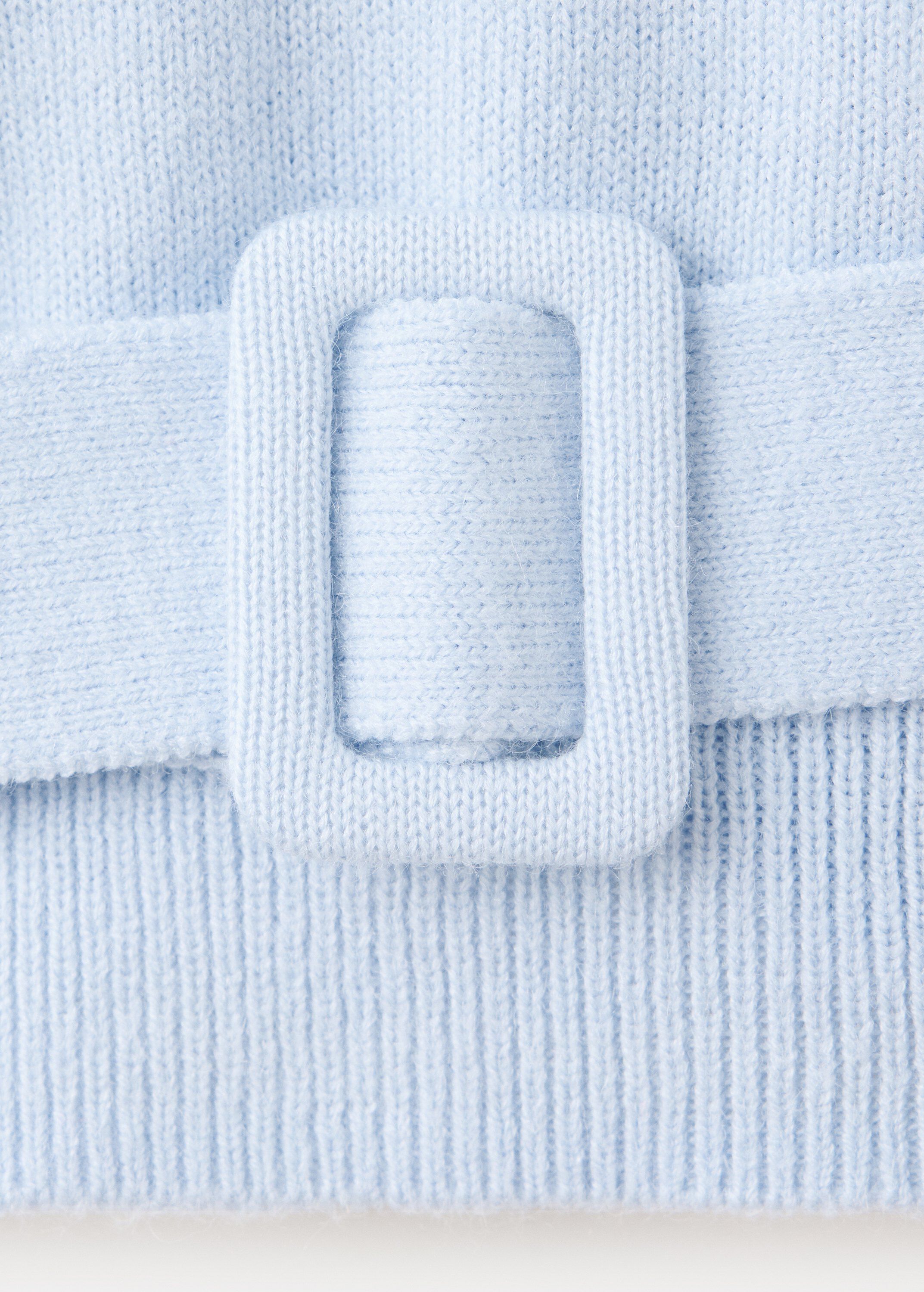 Belted knit sweater