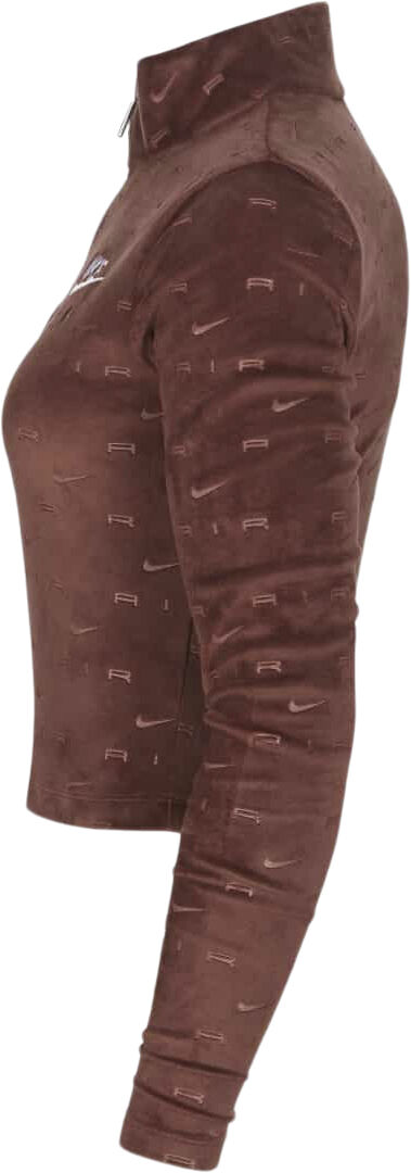 air velour 1/4-zip long-sleeve top