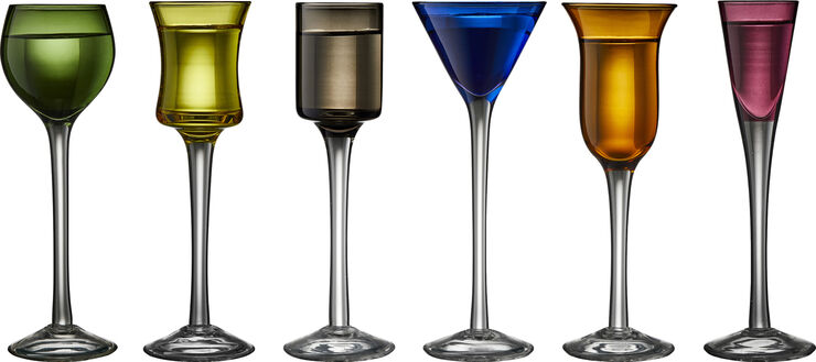 Snapseglas p/fod 6 ass.