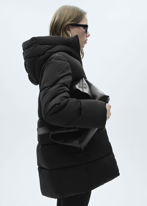 Hood quilted coat