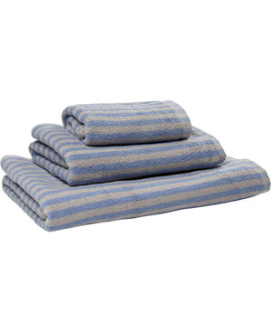 Stripe 40x60cm GOTS pumice stone/blue blizzard