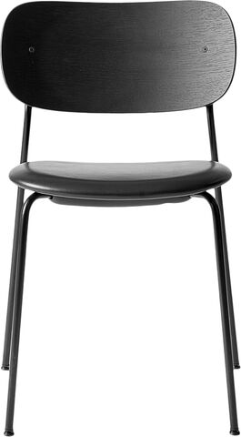 Co Chair, Dining Chair, Black Steel Base, Leather: Dakar 0842/Dark Sta