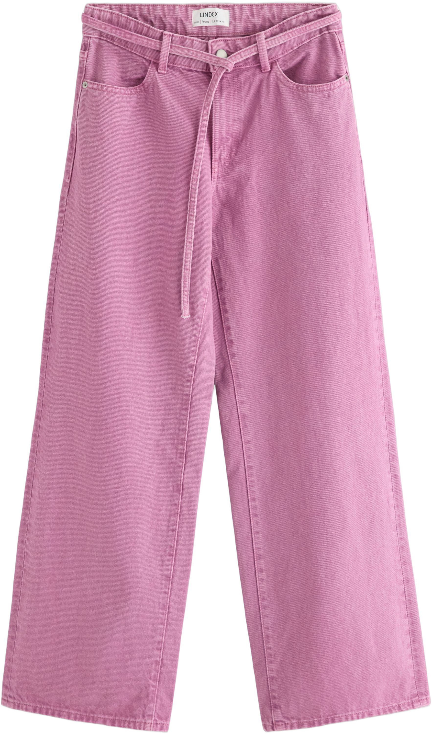 Trousers in twill with wide fit, re